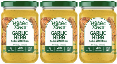 Walden Farms Pasta Sauce, Garlic & Herb / 3 Jars.