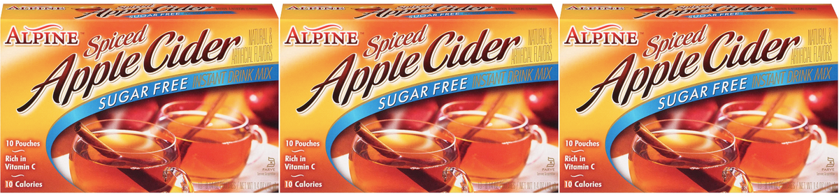 Alpine Cider Sugar Free Spiced Apple Cider 10 pouches