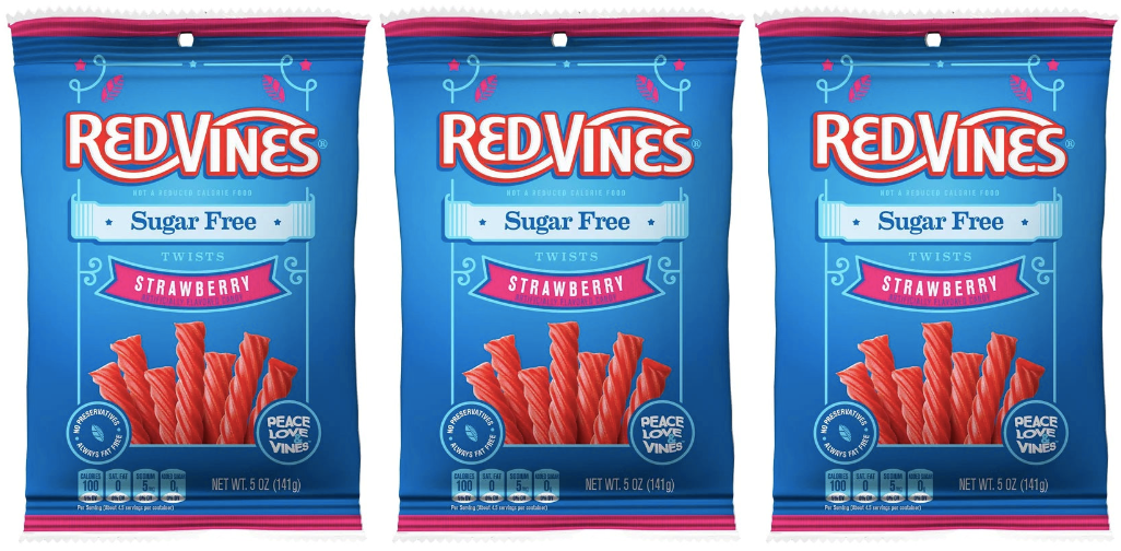 American Licorice Company Sugar Free Red Vines 5oz Bag