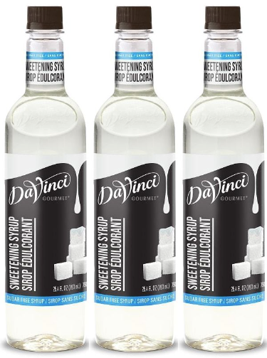 Front package of Da Vinci Sugar Free Syrup, Sweetening Syrup / 3-Pack