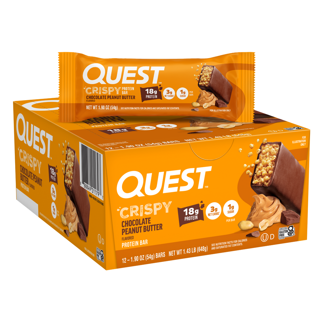 Quest Nutrition Hero Crispy Protein Bar in Chocolate Peanut Butter #Size_12 bars, product image 11.