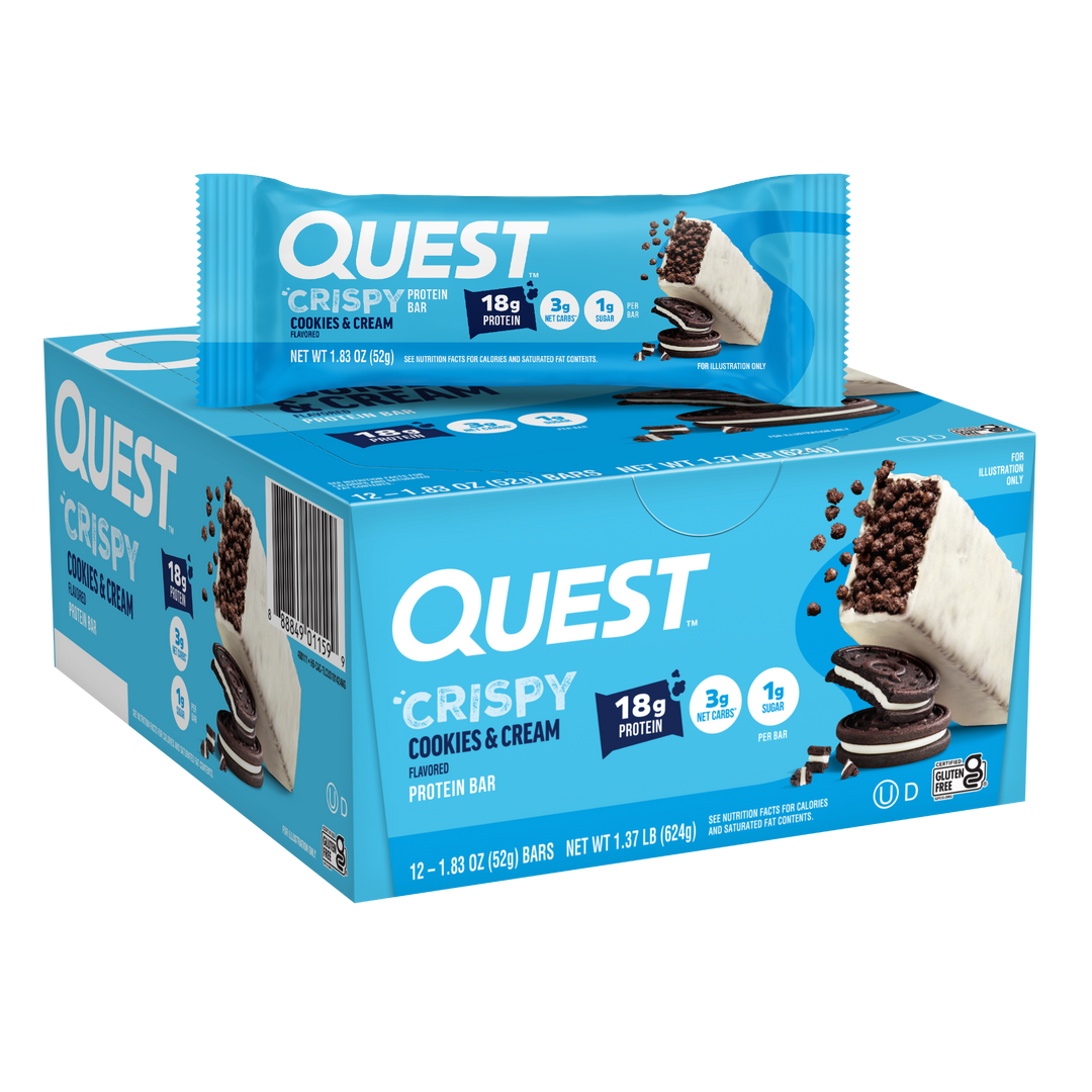 Quest Nutrition Hero Crispy Protein Bar in Cookies & Cream #Size_12 bars, product image 9.