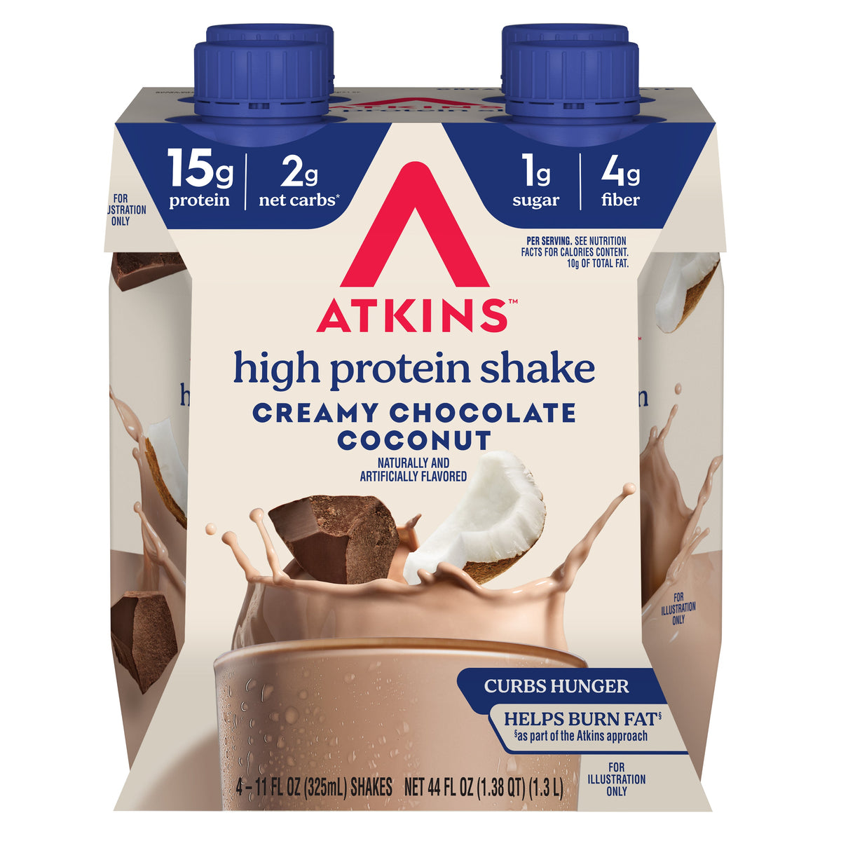 Atkins Nutritionals Ready-to-Drink Shakes - Creamy Chocolate Coconut, 11 oz