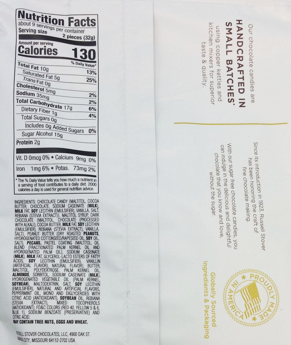 Russell Stover Sugar Free Chocolate Candies - Assorted 4 Flavor Mix (CLEARANCE: Best by August 01, 2026)