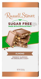Russell Stover Sugar Free Chocolate Bar - Almond One Bar