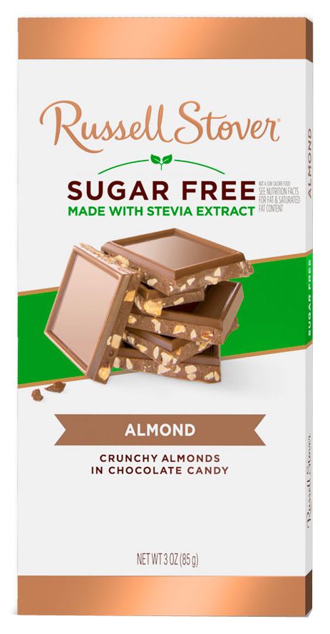 Russell Stover Sugar Free Chocolate Bar - Almond One Bar