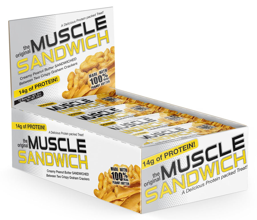 Muscle Foods Muscle Sandwich Bars - Peanut Butter 12 bars