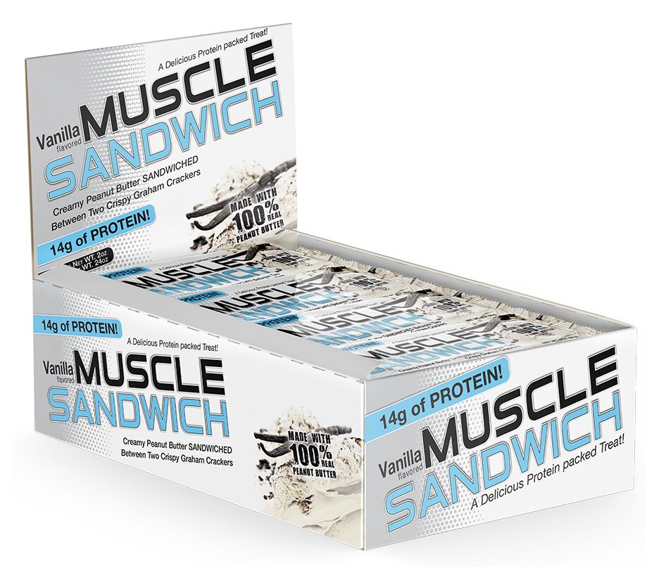 Muscle Foods Muscle Sandwich Bars - Vanilla 12 bars