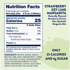 Jordan's Skinny Mixes Naturally Sweetened Margarita Mixes, 32 fl oz - Strawberry Key Lime Margarita