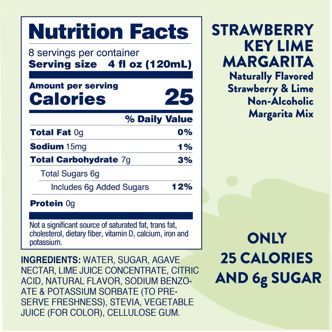 Jordan's Skinny Mixes Naturally Sweetened Margarita Mixes, 32 fl oz - Strawberry Key Lime Margarita
