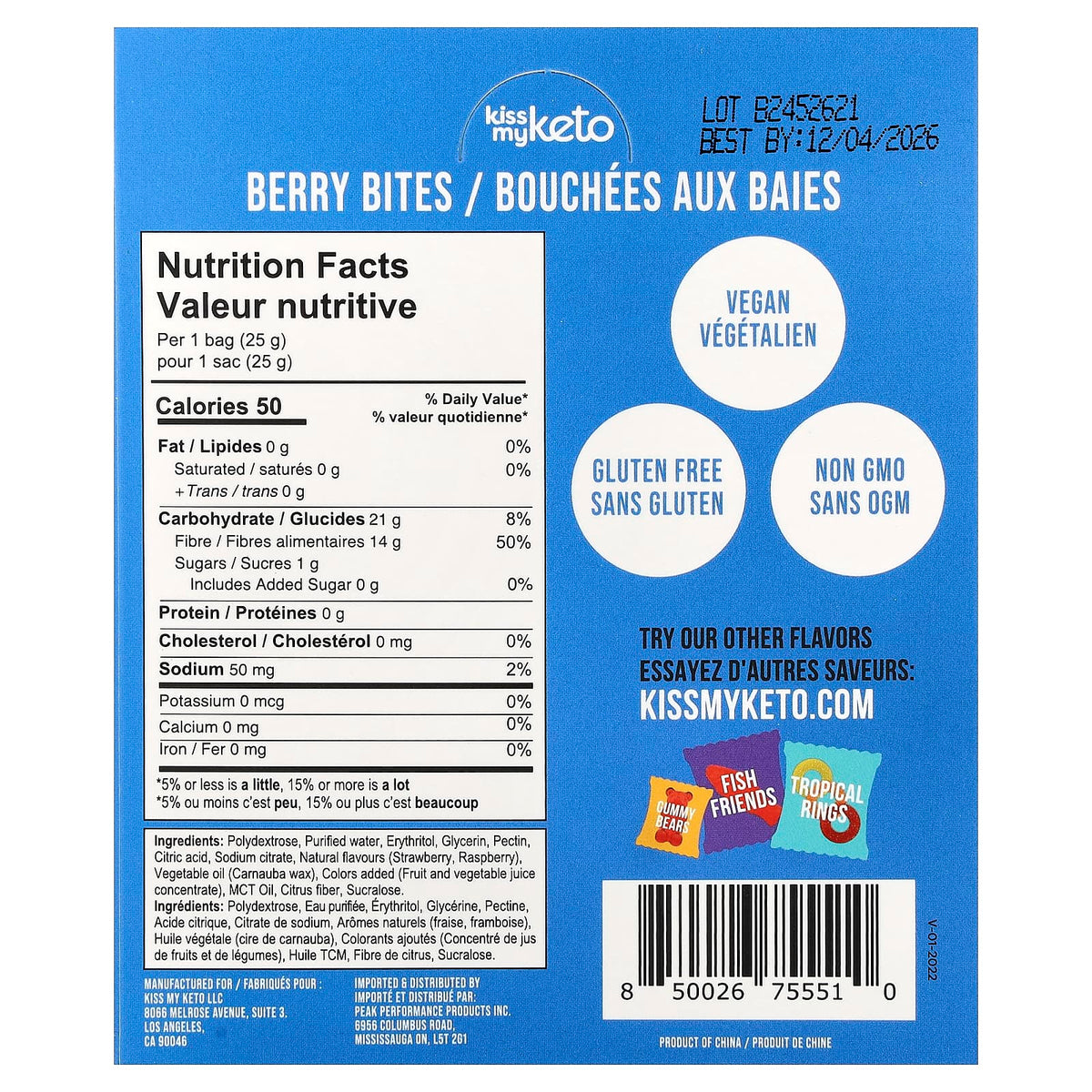 Kiss My Keto Gummies - Berry Bites