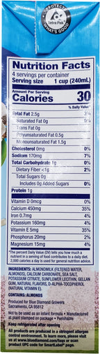 Blue Diamond Almond Breeze Unsweetened Almond Milk - Original 32 fl. oz.