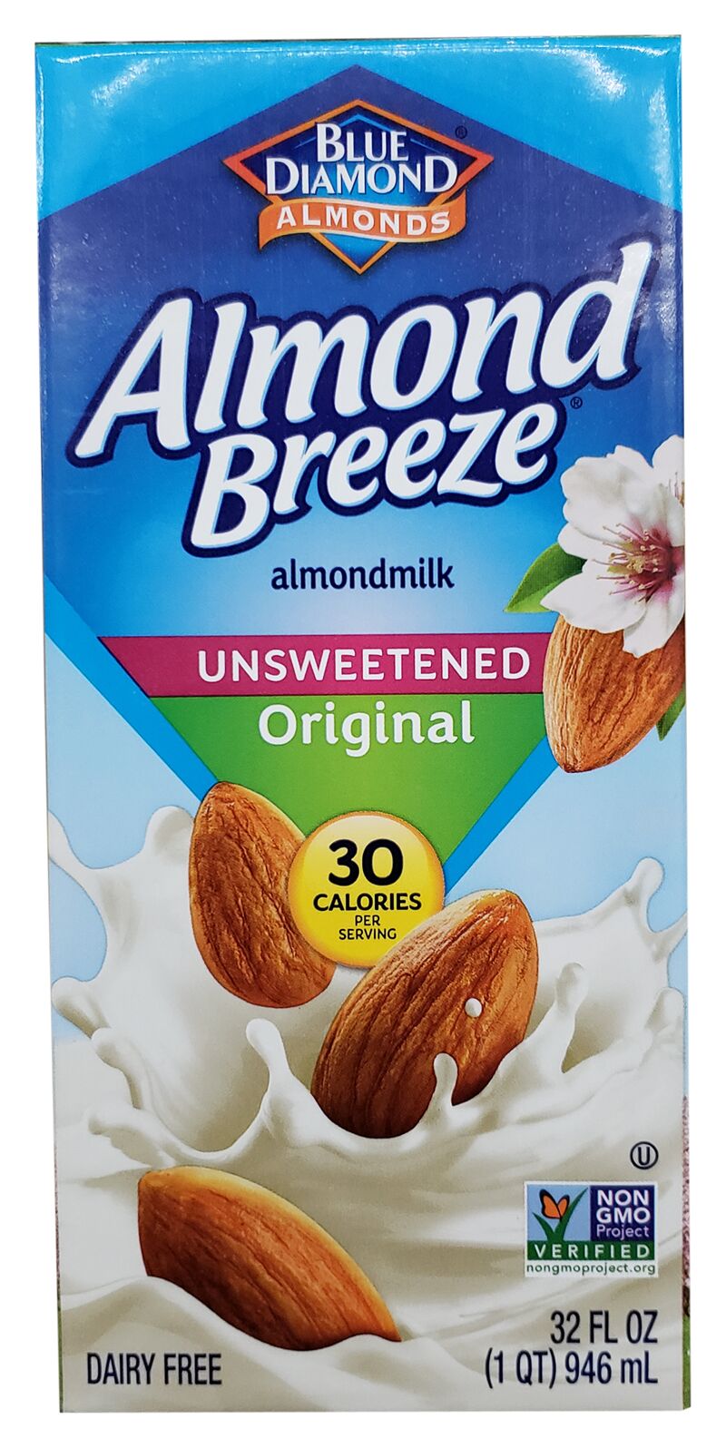 Blue Diamond Almond Breeze Unsweetened Almond Milk - Original 32 fl. oz.
