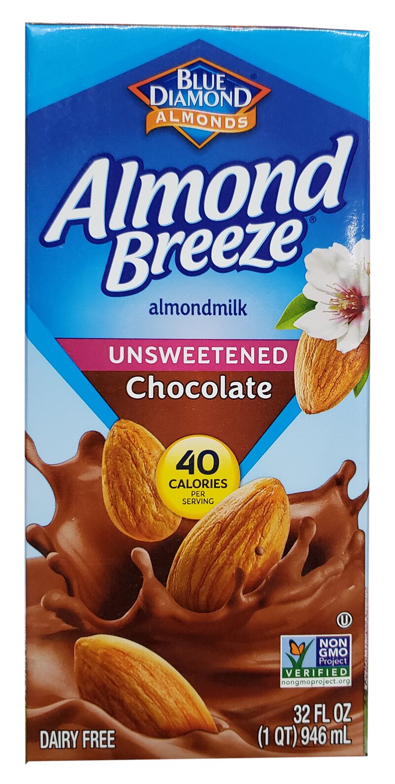 Blue Diamond Almond Breeze Unsweetened Almond Milk - Chocolate 32 fl. oz.