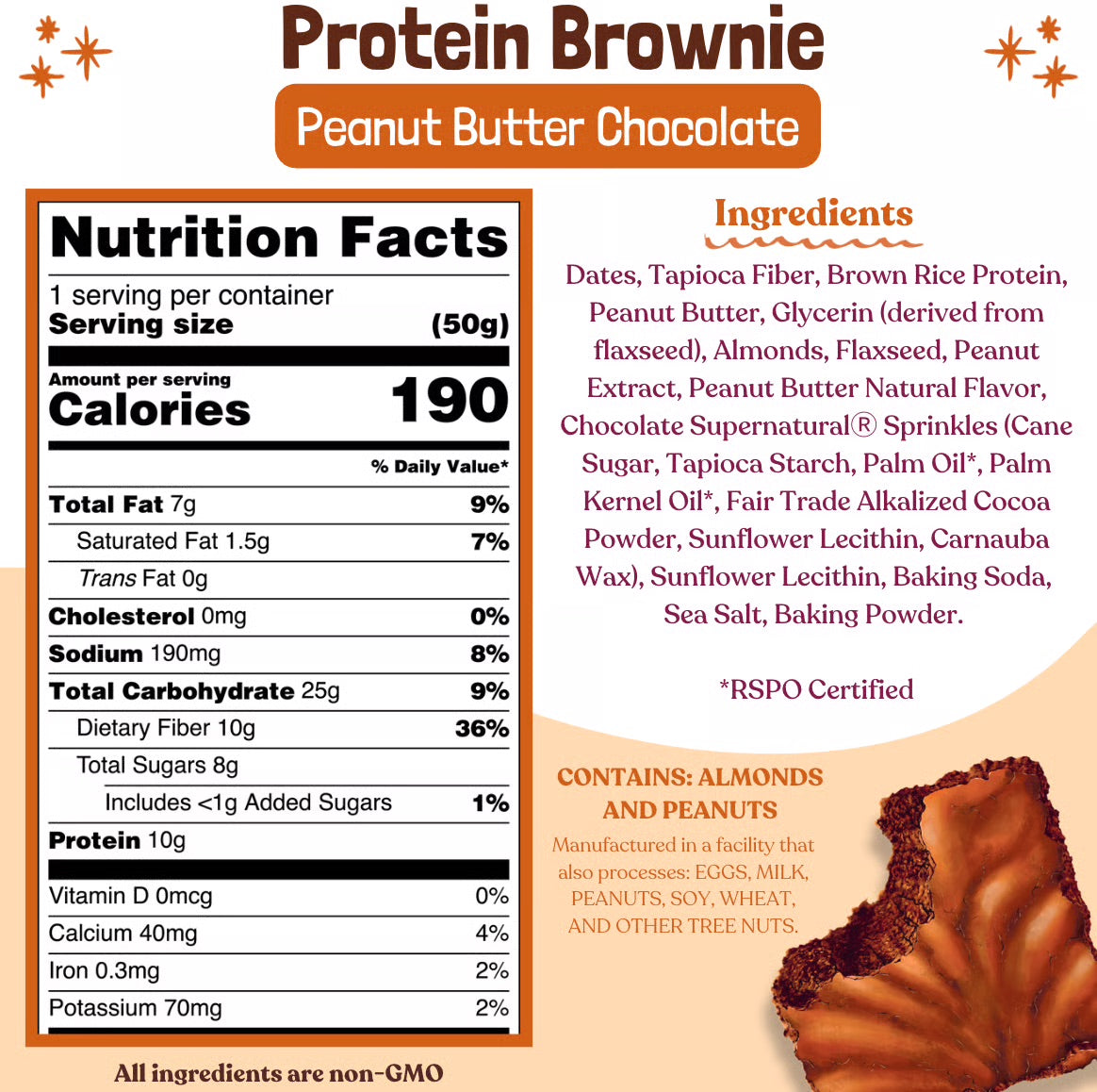 Elavi High Protein Brownie - Peanut Butter Chocolate