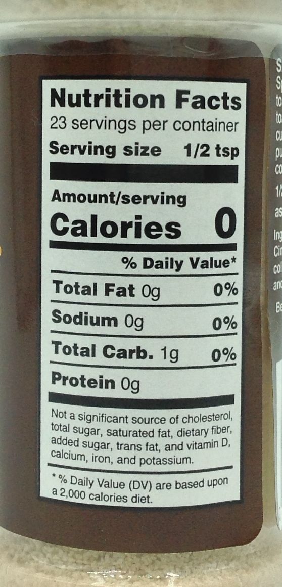 Sans Sucre Cinnamon Sugar Substitute 0.63 oz.