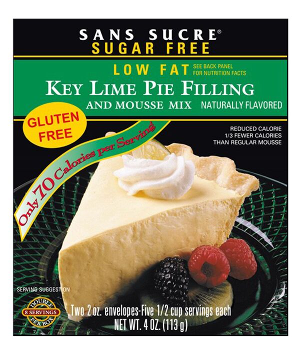 Front package of Sans Sucre Mousse Mix, Key Lime, 4 oz.