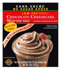 Front package of Sans Sucre Mousse Mix, Chocolate Cheesecake, 4 oz.