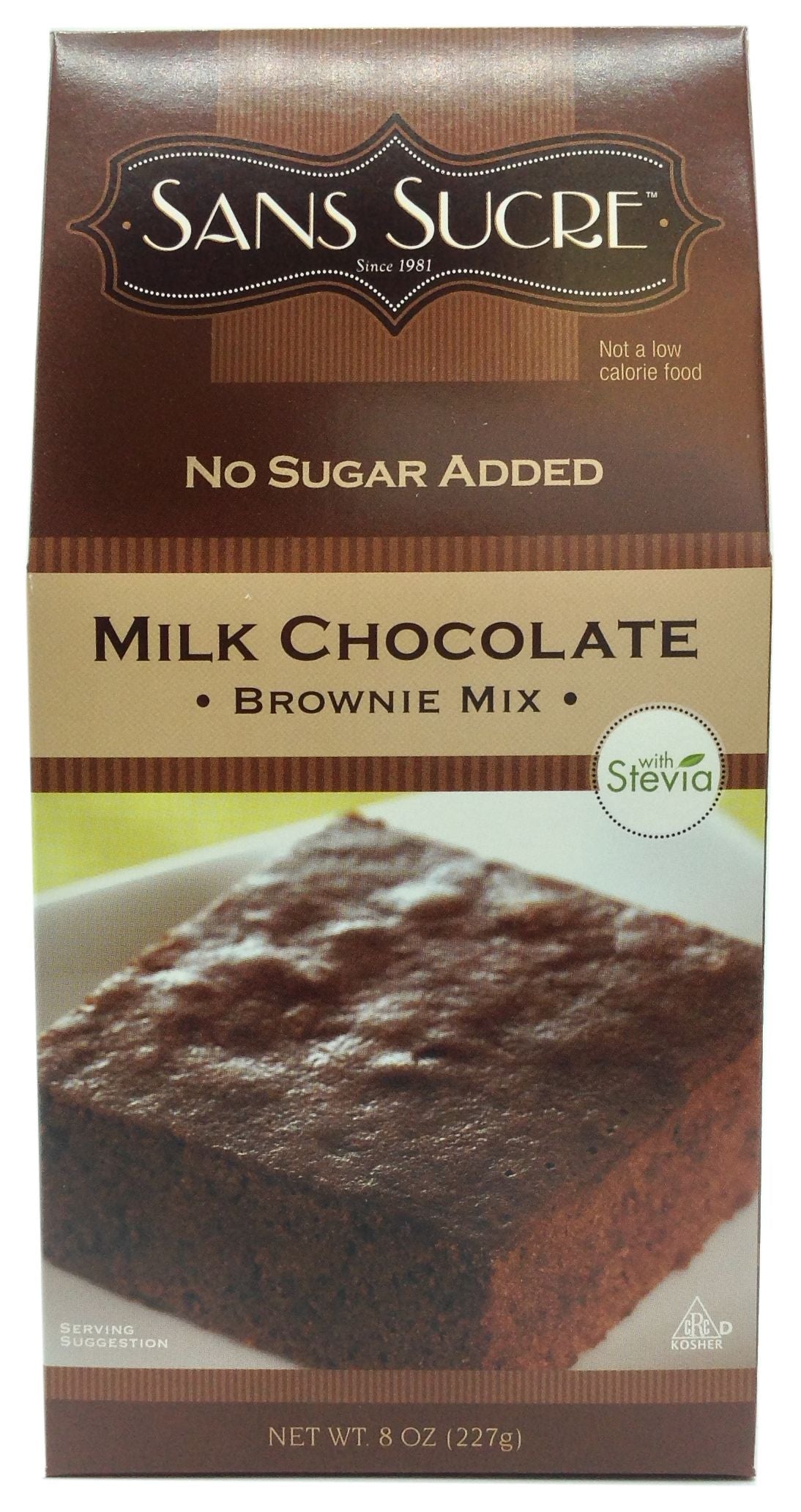 Sans Sucre Brownie Mix - Milk Chocolate, No Sugar Added, 8 oz.