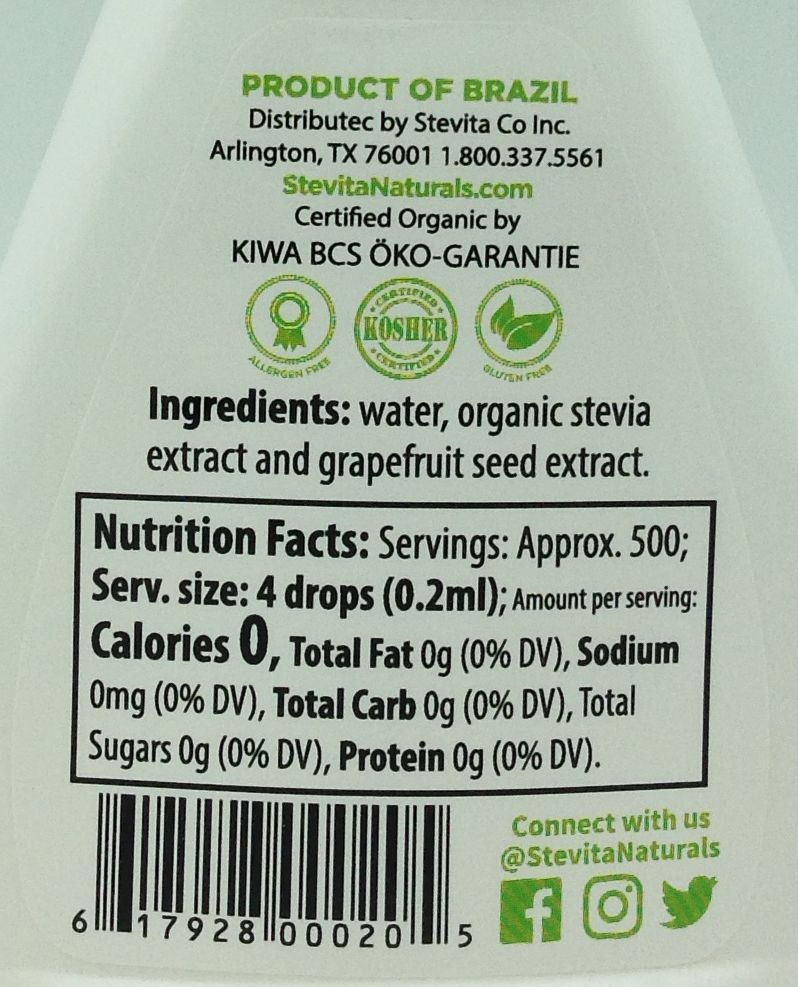 Stevita Liquid Stevia - #Liquid Drop_3.3 oz
