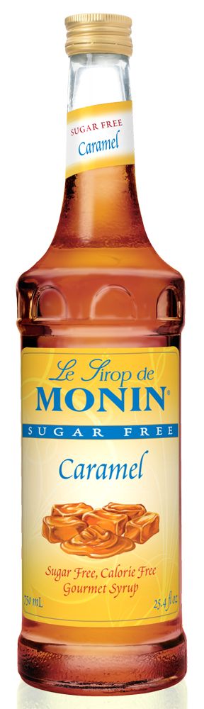 Monin Sugar Free Syrup - Caramel (plastic) 1 liter