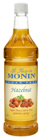 Monin Sugar Free Syrup - Hazelnut (plastic) 1 liter