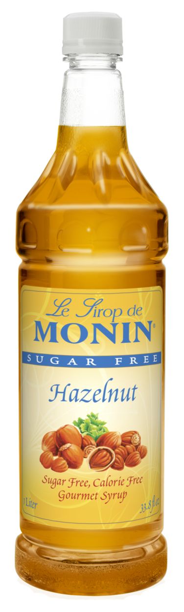 Monin Sugar Free Syrup - Hazelnut (plastic) 1 liter
