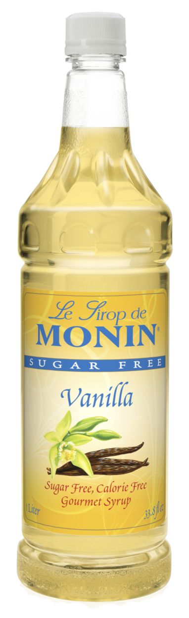 Monin Sugar Free Syrup - Vanilla (plastic) 1 liter