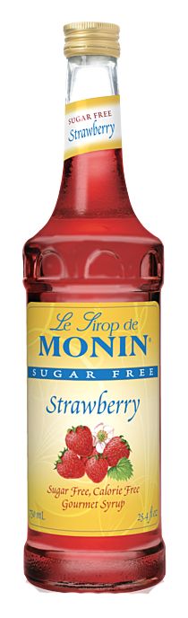 Monin Sugar Free Syrup - Strawberry 750 ml (25.4 oz)