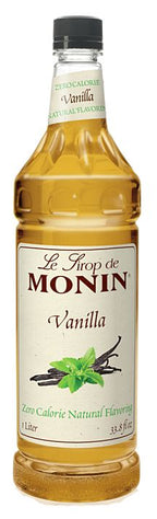Monin Zero Calorie Natural Flavoring - Vanilla (plastic), 1 liter
