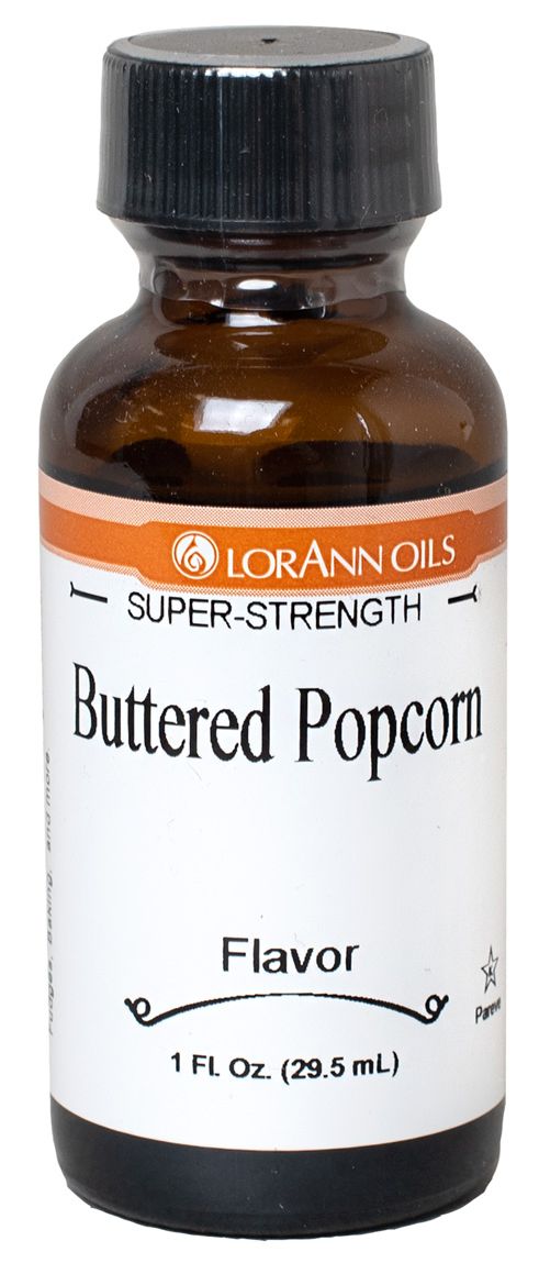 LorAnn Oils Super Strength Flavorings - Buttered Popcorn 1 fl oz.