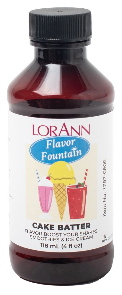 LorAnn Oils Flavor Fountain Flavorings - Cake Batter 4 fl oz.