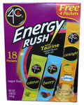 4C Sugar Free Energy Rush Drink Mix Sticks - Variety Pack