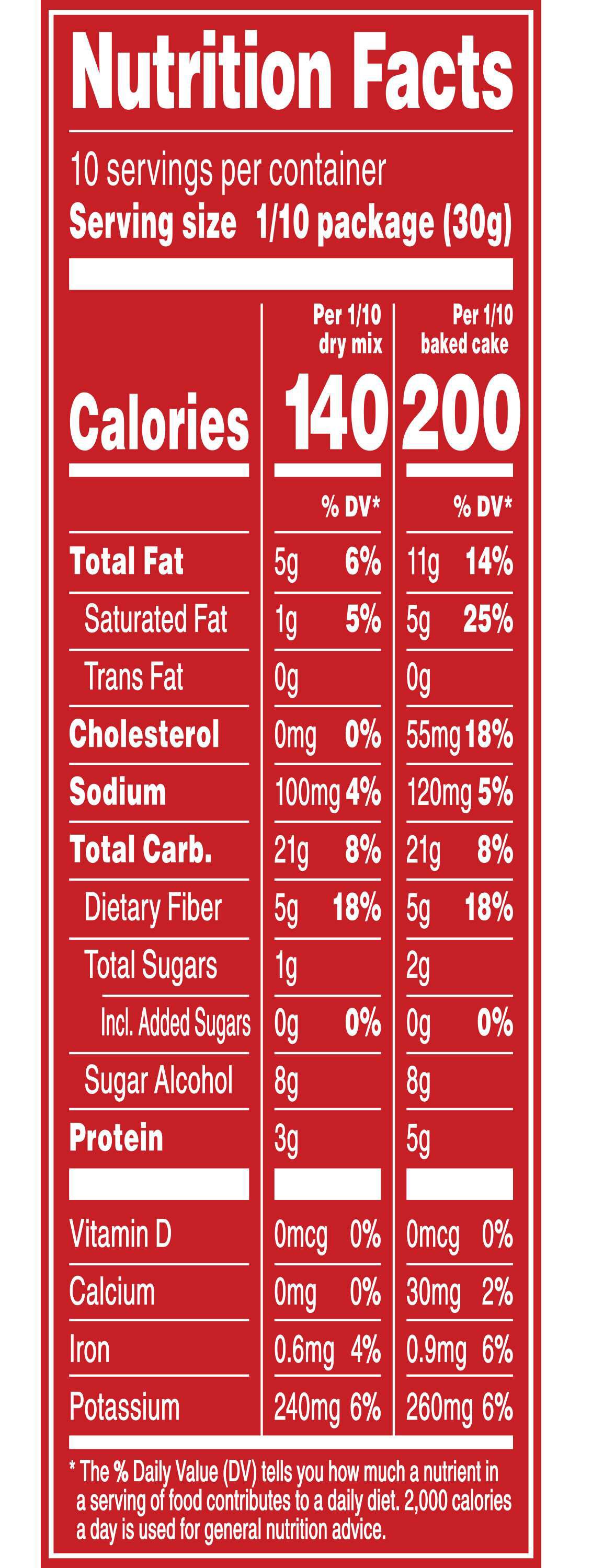 Duncan Hines Keto Friendly Cake Mix 10.6 oz