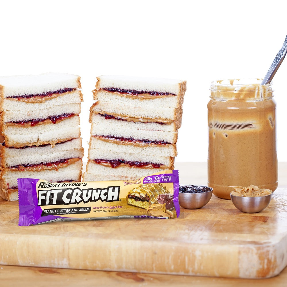 Robert Irvine's Fit Crunch Whey Protein Baked Bar - Peanut Butter and Jelly