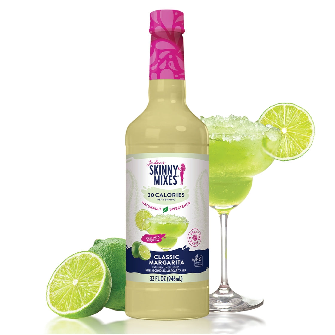 Jordan's Skinny Mixes Naturally Sweetened Margarita Mixes, 32 fl oz - Classic Margarita