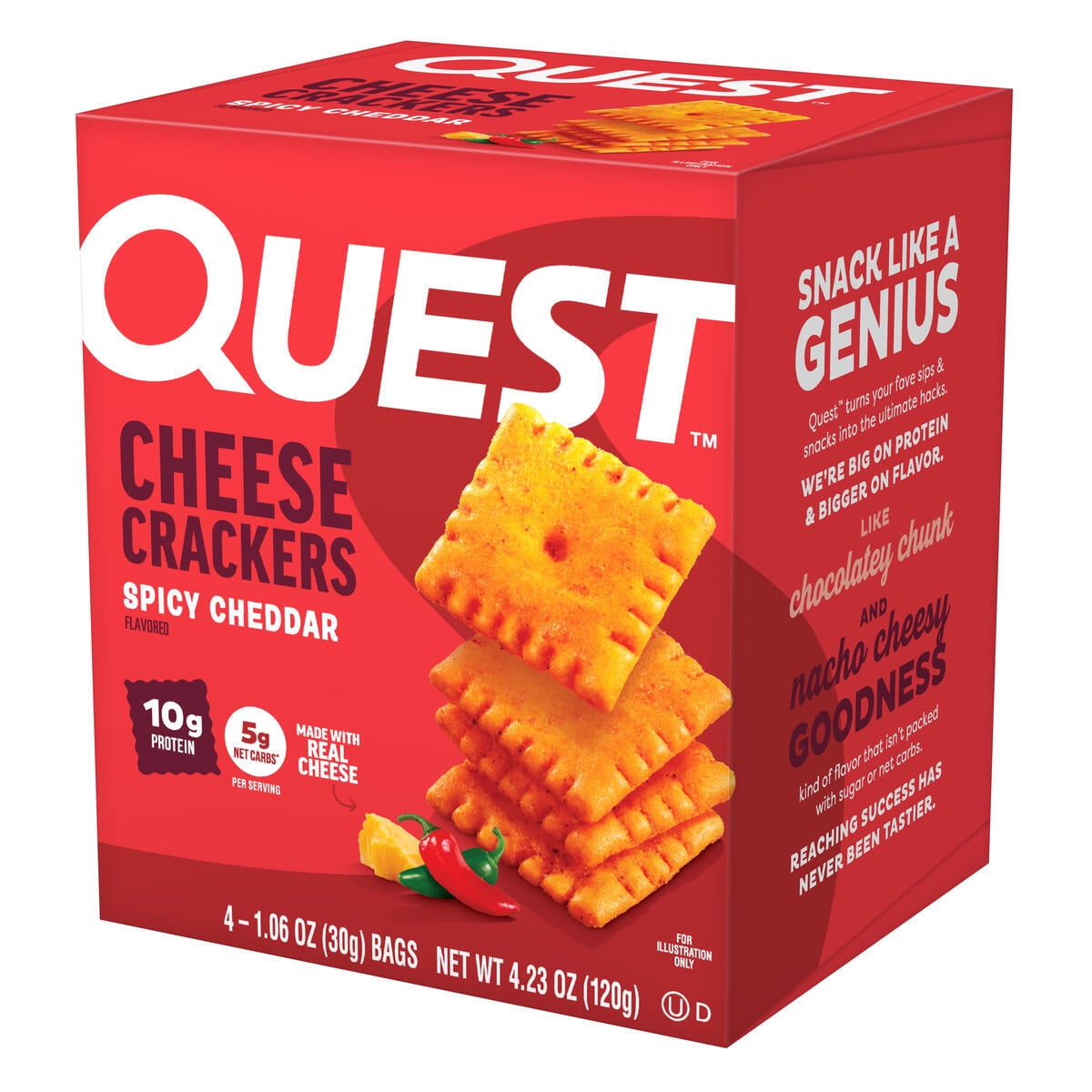 Quest Nutrition Cheese Crackers in Spicy Cheddar, product image 4.