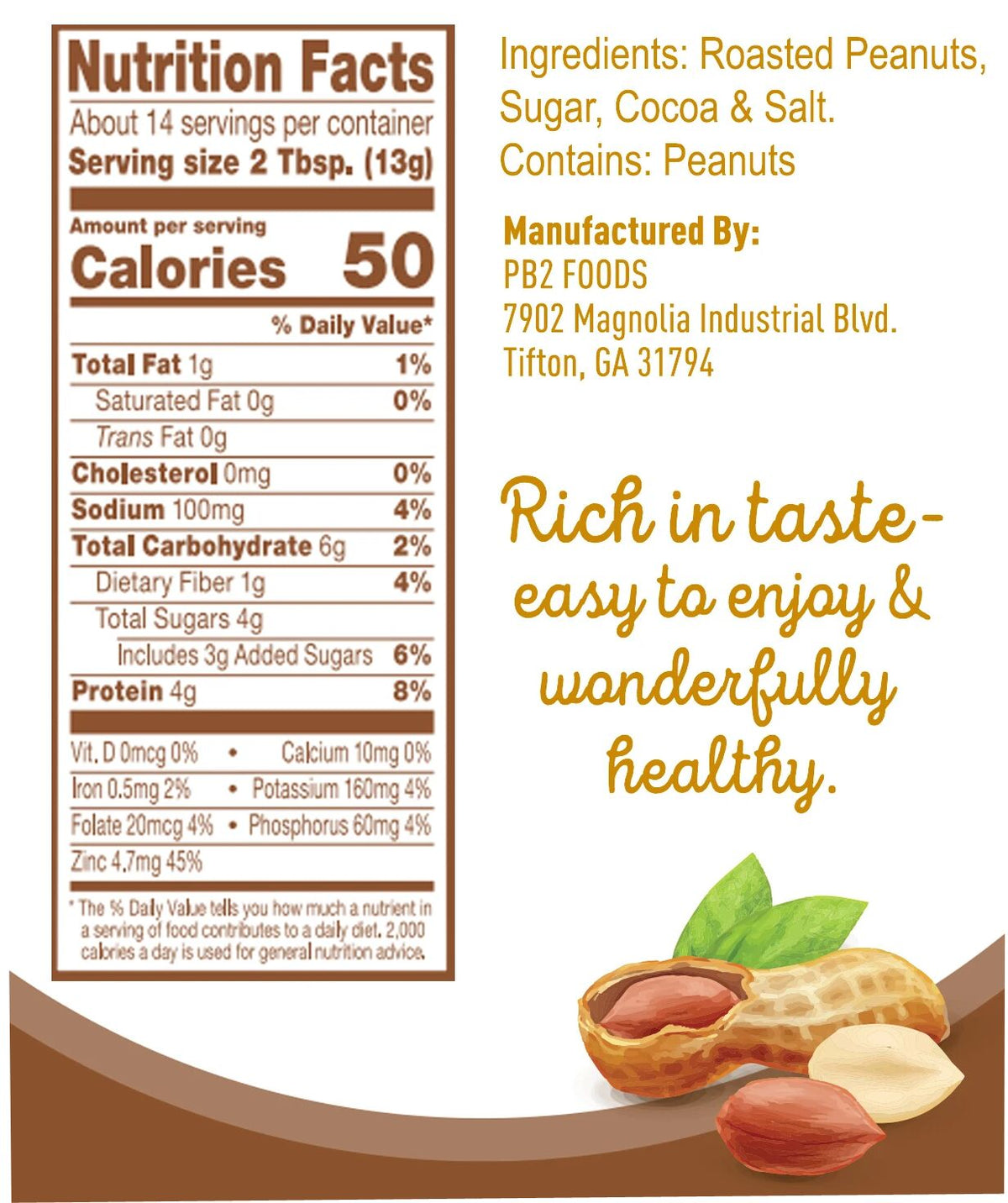 PB2 Foods PB2 Powdered Peanut Butter - with Cocoa 6.5 oz.