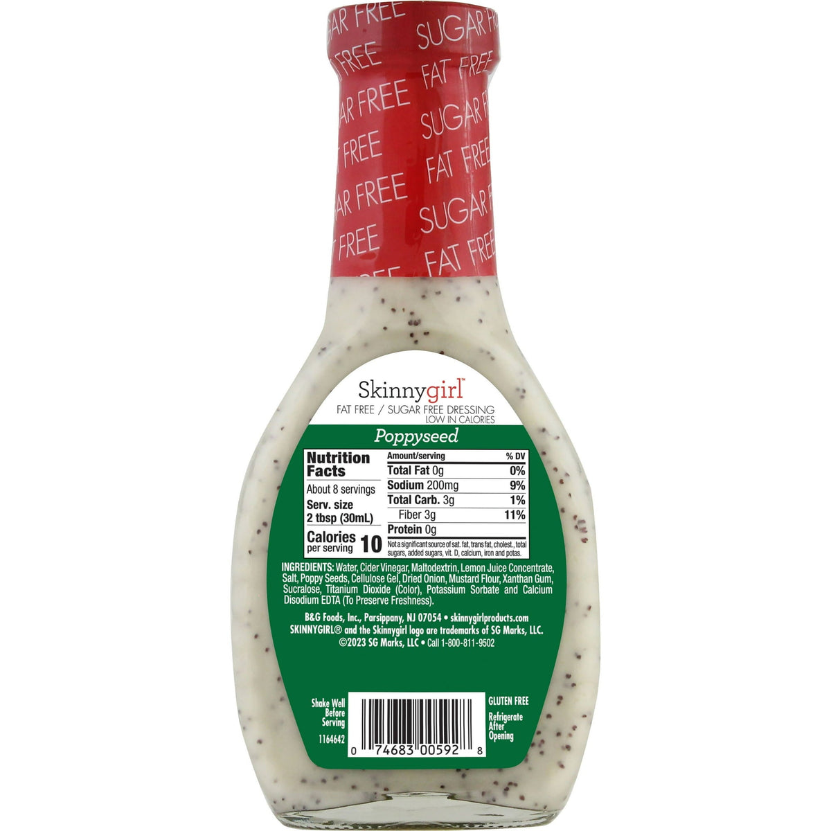 Skinnygirl Fat Free/Sugar Free Salad Dressing - Poppyseed