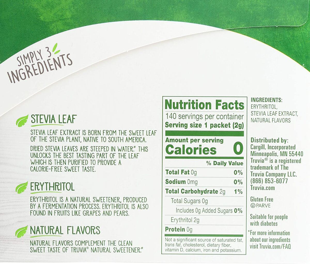 Truvia Calorie-Free Sweetener Stevia Leaf Packets - 140 packets