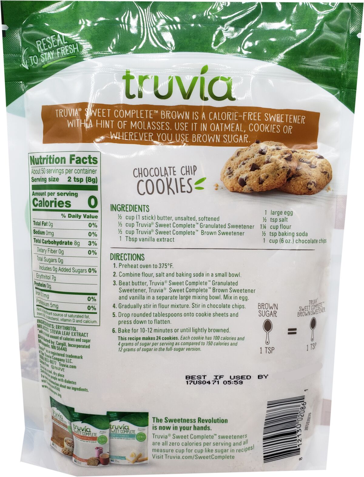Truvia Sweet Complete Brown Sweetener with the Stevia Leaf 14 oz (397g)