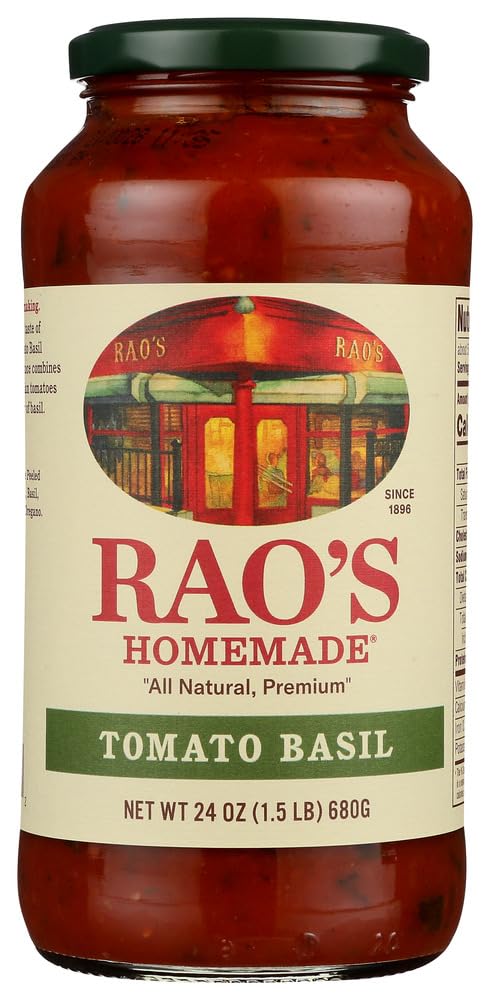 Rao's Homemade Tomato Basil sauce, 24-ounce jar.