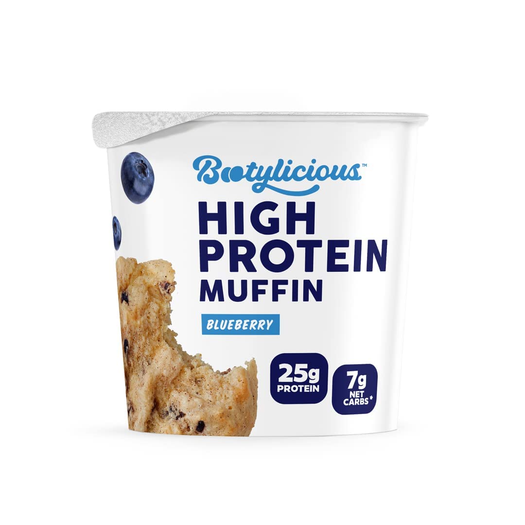 Bootylicious Blueberry high protein muffin cup front