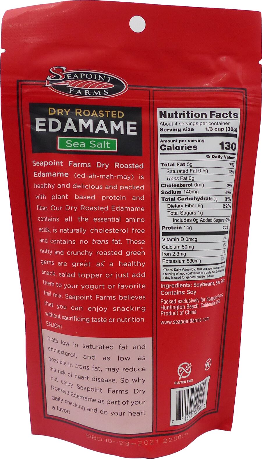 Seapoint Farms Dry Roasted Edamame - Sea Salt, 4 oz