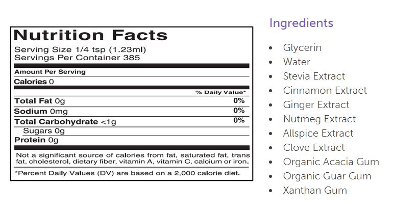 NuNaturals NuStevia Pumpkin Spice Syrup 16 fl oz.