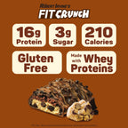 Robert Irvine's Fit Crunch Snack Size Whey Protein Baked Bar - Chocolate Chip Cookie Dough