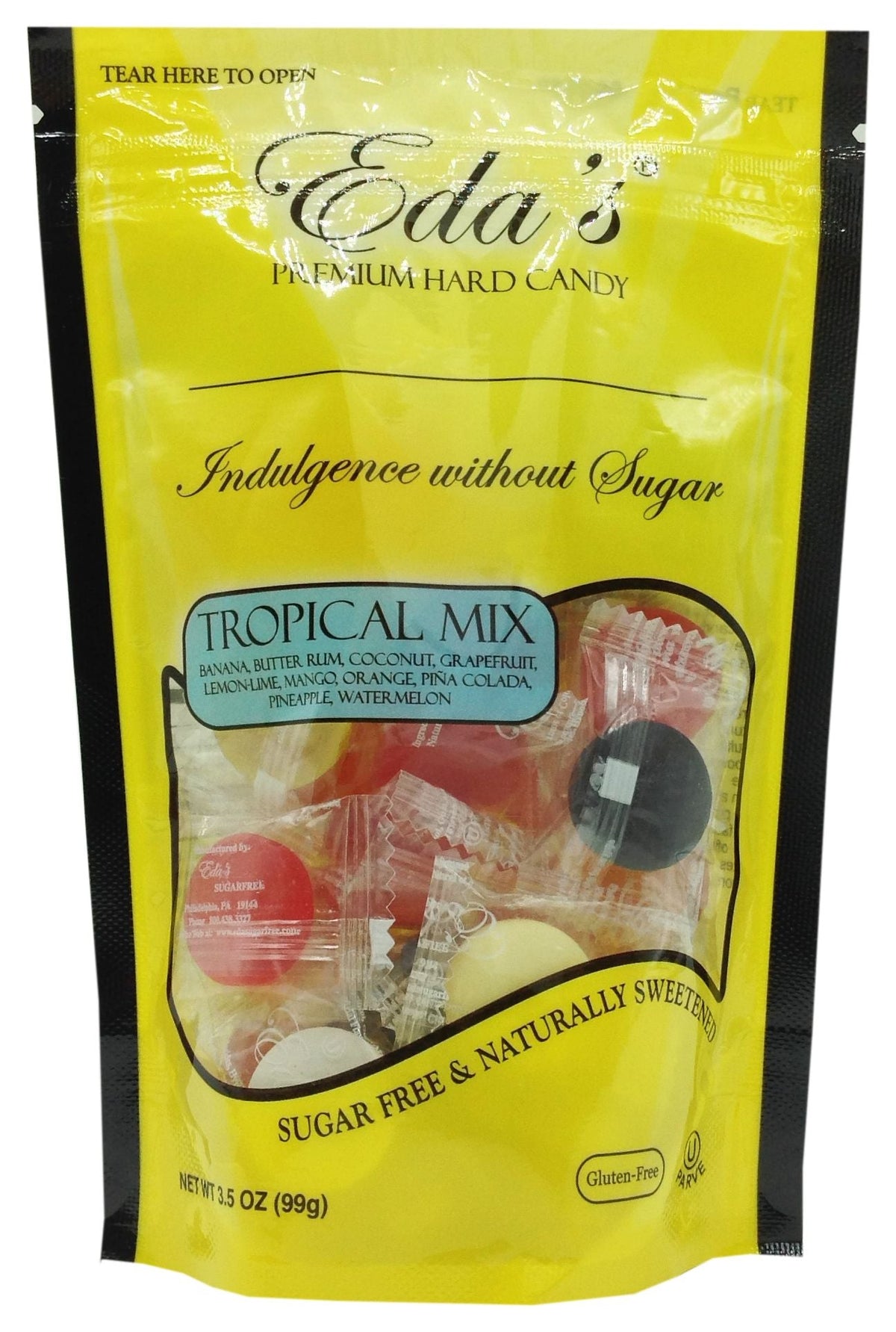 Eda's Sugar Free Hard Candy - Tropical Mix One Bag