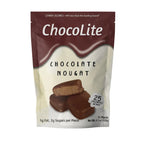 Front of an 11-piece ChocoLite Chocolate Nougat pouch.