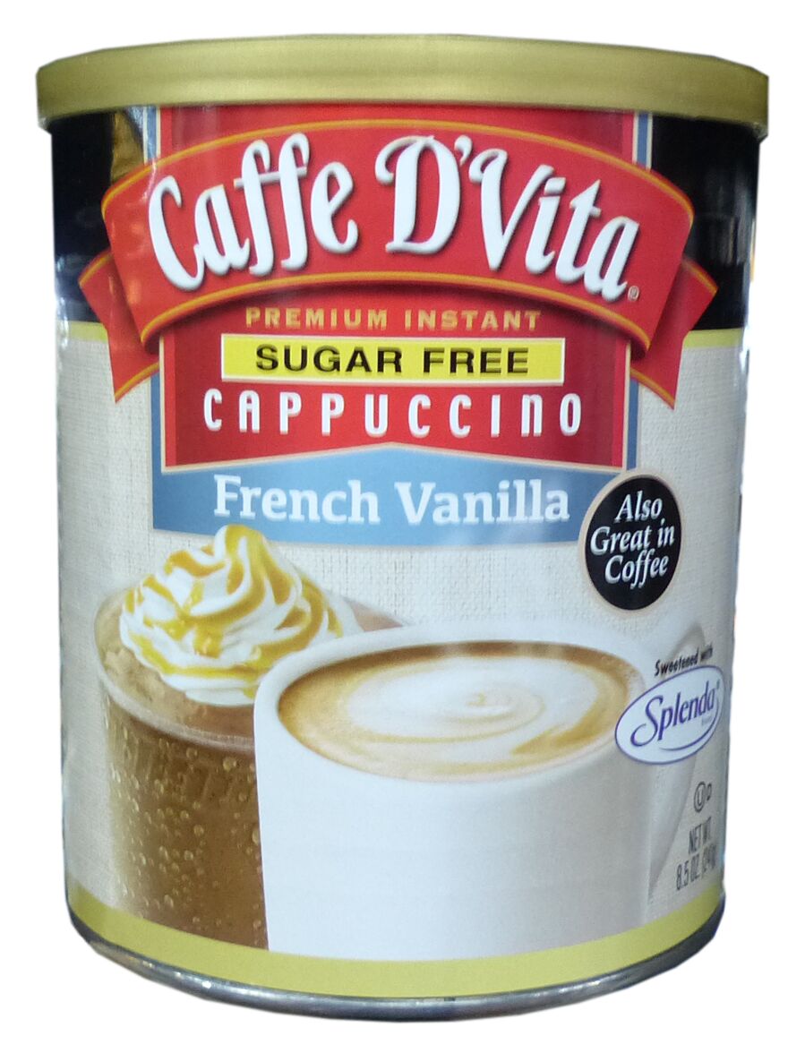 Caffe D'Vita Sugar Free Premium Instant Cappuccino - French Vanilla 8.5 oz.