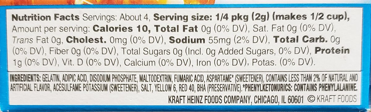 Jell-O Sugar-Free Instant Gelatin - Orange